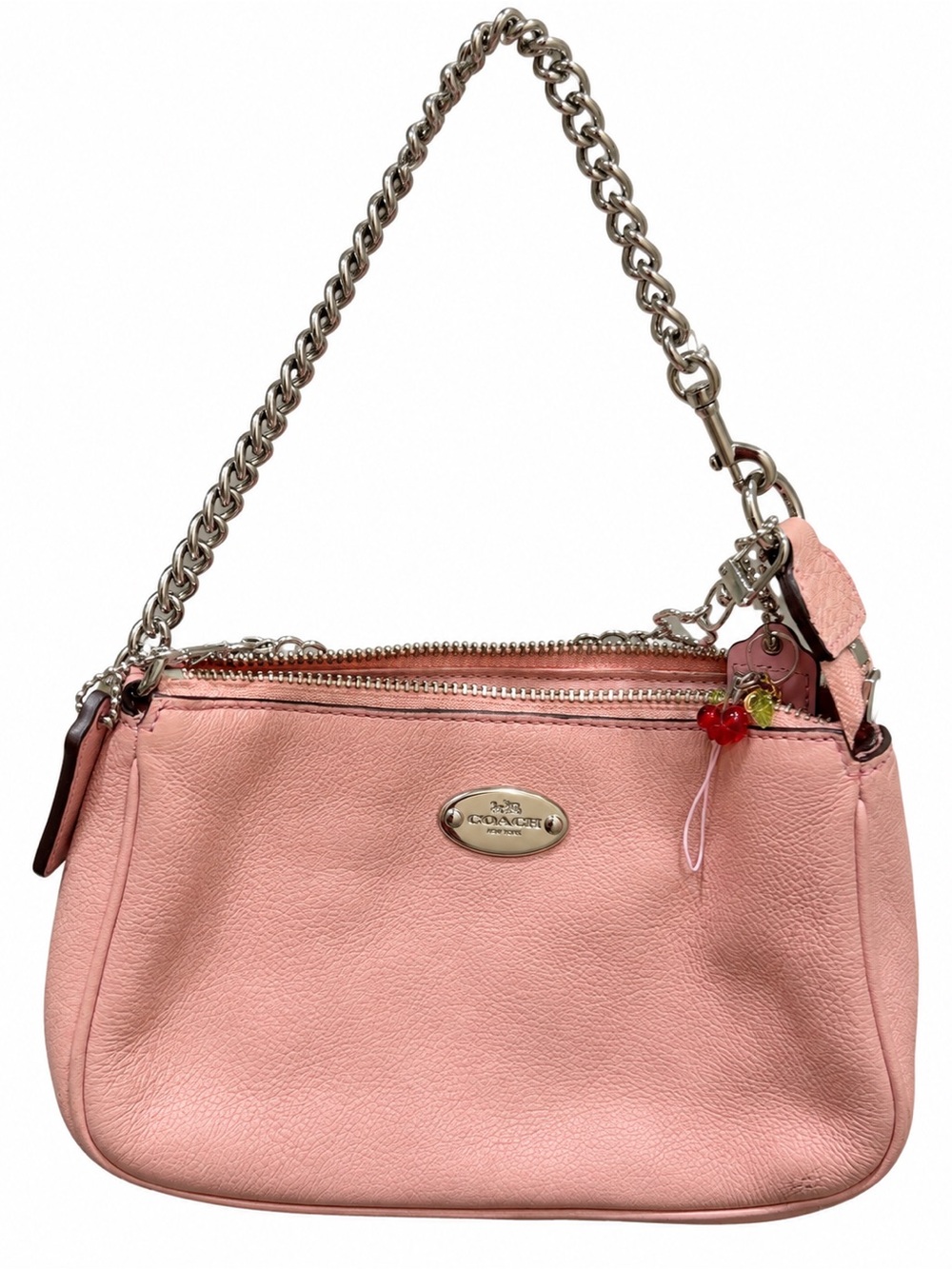 Coach Blush Pink Leather Chain Shoulder Bag